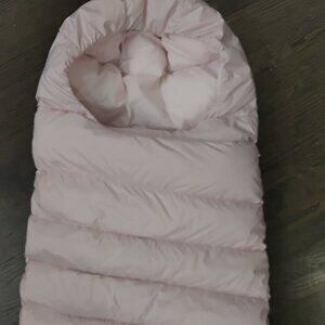 Add baby down filled bunting. Peony color